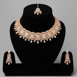 Golden Floral Choker Necklace